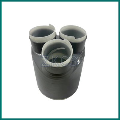 Σκοτεινό γκρίζο καουτσούκ 3 Way Cold Shrink Cable Breakout Boot για προστασία μεμονωμένων φάσεων καλωδίων