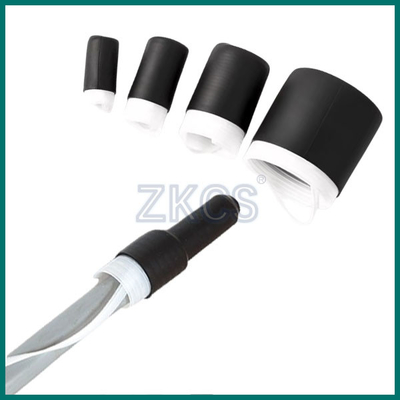 Κλειστό άκρο Epdm Cold Shrink End Cap τοποθετημένο στο τέλος ενός ευρέος φάσματος καλωδίων