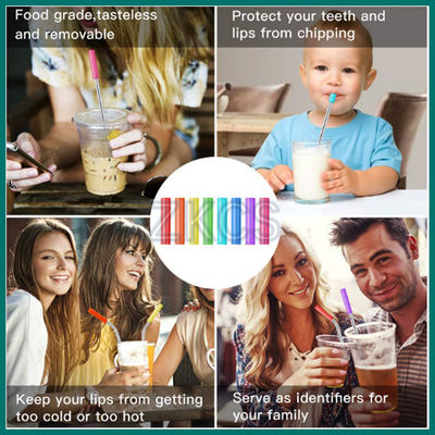 Επαναχρησιμοποιούμενο Έγχρωμο Σιλικονούχο Κάλυμμα για Ποτήρια | Μαλακό Κράτημα & Προστασία από τη Θερμότητα